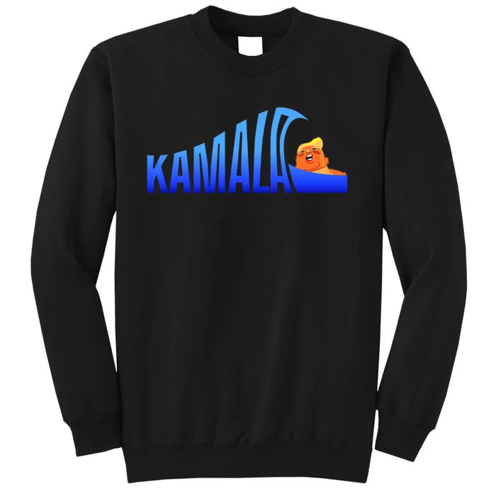 Kamala Blue Wave Over Trump Harris For President Tall Sweatshirt