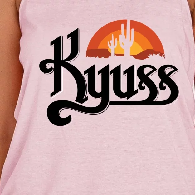 Kyuss Black Widow Stoner Rock Queens Of The Stone Age Clutch Women's Knotted Racerback Tank