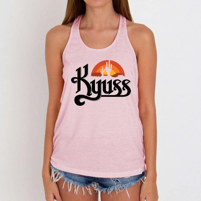 Kyuss Black Widow Stoner Rock Queens Of The Stone Age Clutch Women's Knotted Racerback Tank