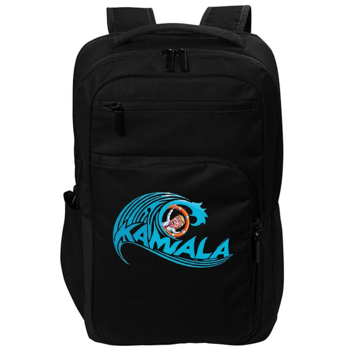 Kamala Blue Wave Over Trump Funny Harris For President Impact Tech Backpack