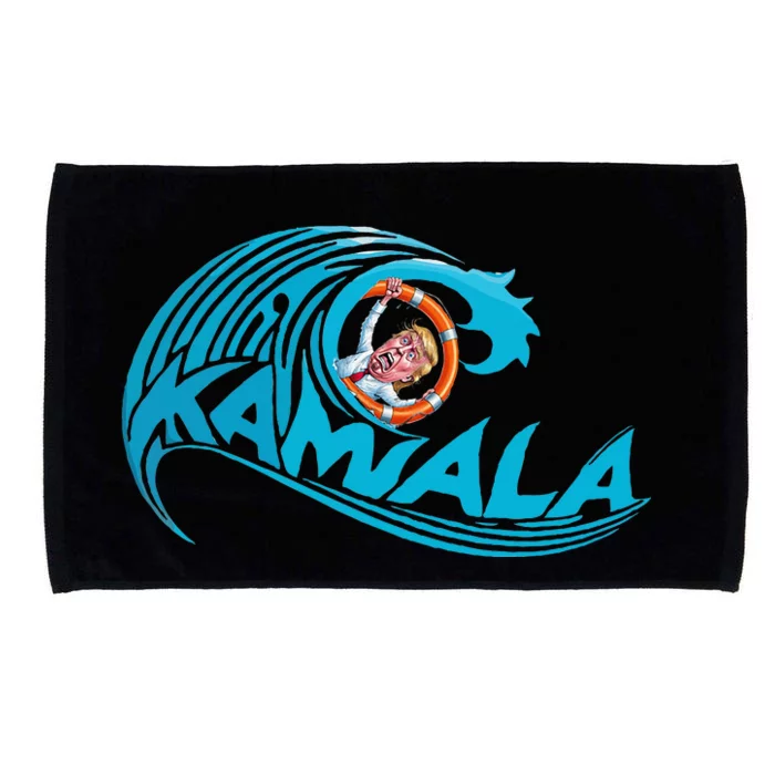 Kamala Blue Wave Over Trump Funny Harris For President Microfiber Hand Towel