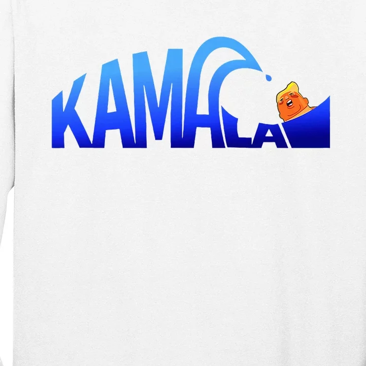 Kamala Blue Wave Over Trump Harris For President Long Sleeve Shirt