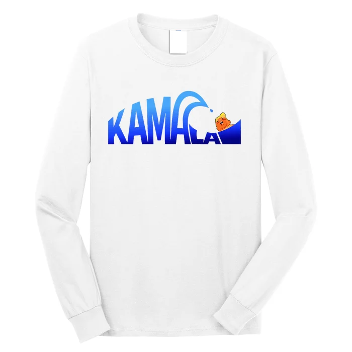 Kamala Blue Wave Over Trump Harris For President Long Sleeve Shirt