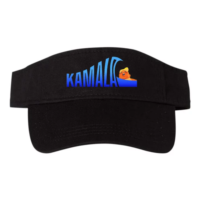 Kamala Blue Wave Over Trump Harris For President Gift Valucap Bio-Washed Visor