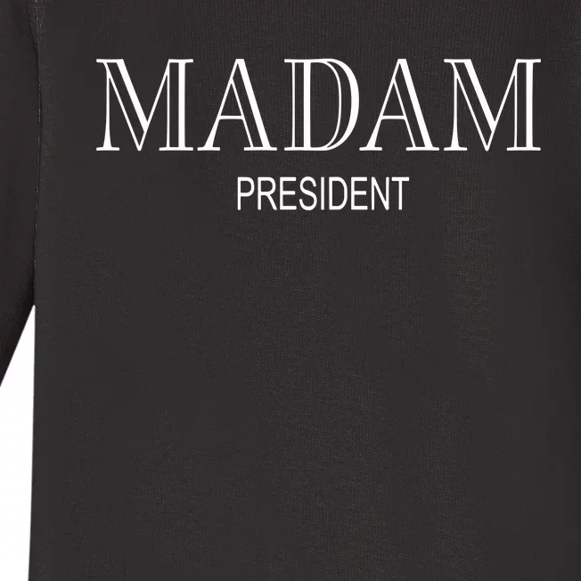 Kalani Brown Wearing Madam President Baby Long Sleeve Bodysuit