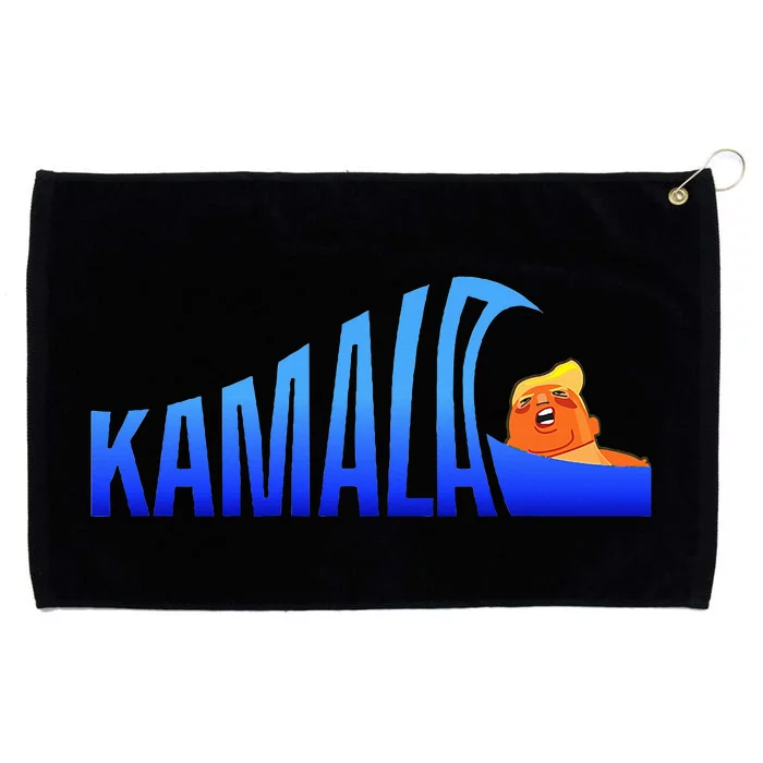 Kamala Blue Wave Over Trump Harris For President Grommeted Golf Towel