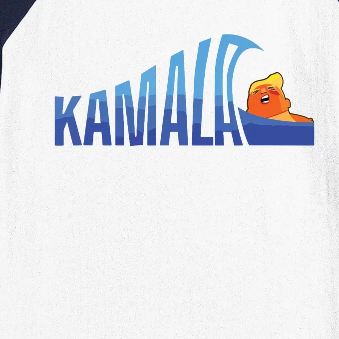 Kamala Blue Wave Over Trump Harris For President Baseball Sleeve Shirt