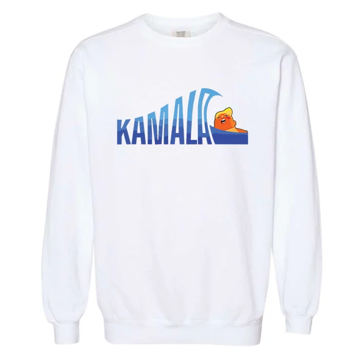 Kamala Blue Wave Over Trump Harris For President Garment-Dyed Sweatshirt