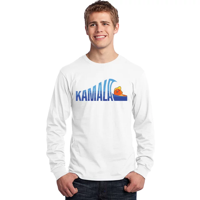 Kamala Blue Wave Over Trump Harris For President Long Sleeve Shirt