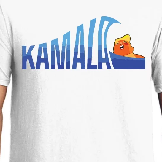 Kamala Blue Wave Over Trump Harris For President Pajama Set