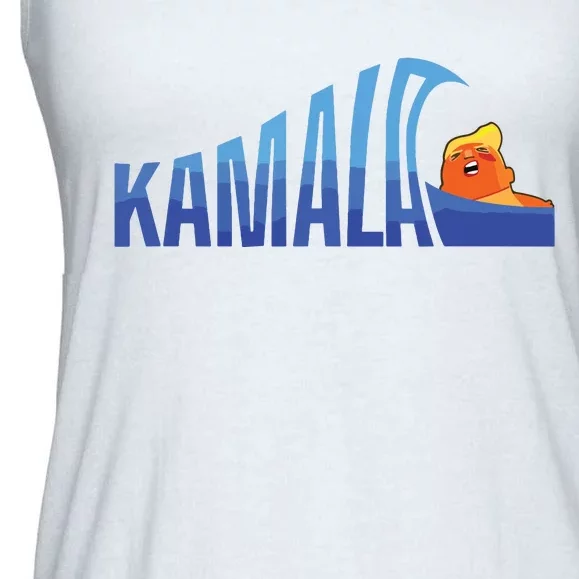 Kamala Blue Wave Over Trump Harris For President Ladies Essential Flowy Tank