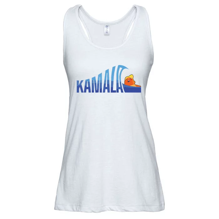 Kamala Blue Wave Over Trump Harris For President Ladies Essential Flowy Tank