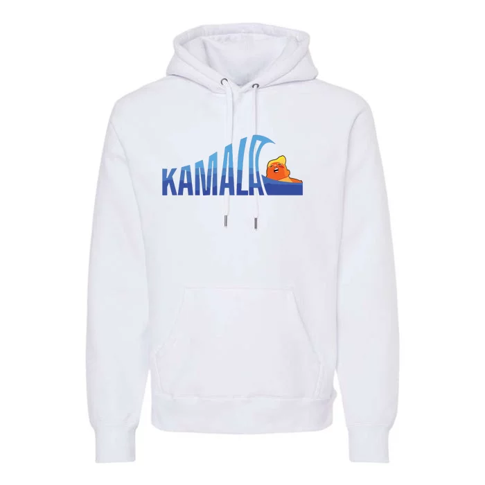 Kamala Blue Wave Over Trump Harris For President Premium Hoodie