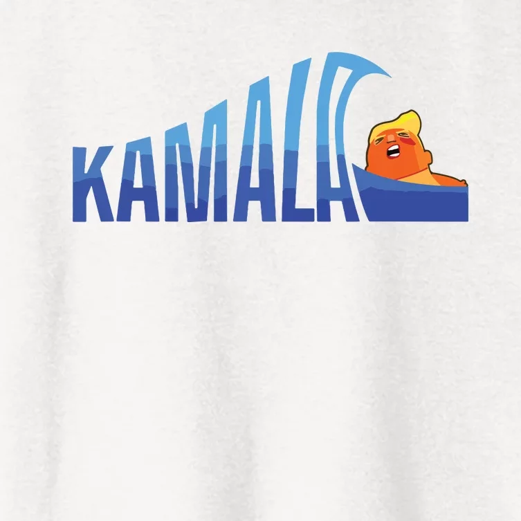 Kamala Blue Wave Over Trump Harris For President Women's Crop Top Tee