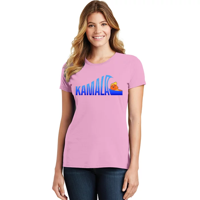 Kamala Blue Wave Over Trump Harris For President Women's T-Shirt