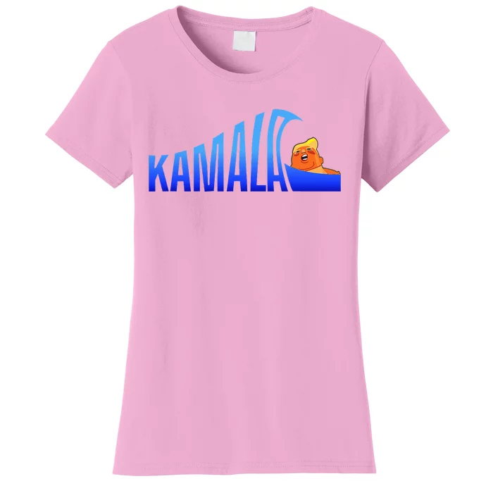 Kamala Blue Wave Over Trump Harris For President Women's T-Shirt