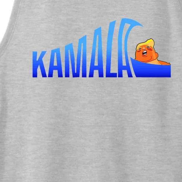 Kamala Blue Wave Over Trump Harris For President Ladies Tri-Blend Wicking Tank