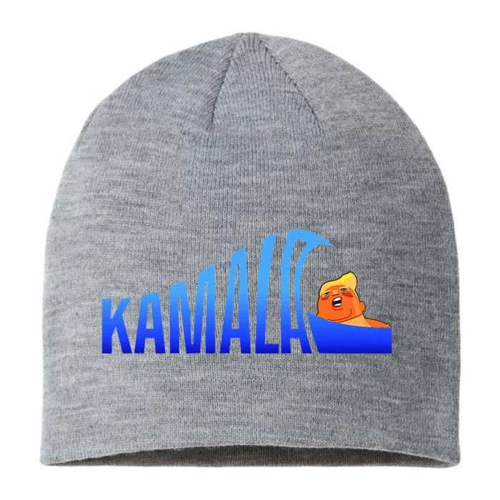 Kamala Blue Wave Over Trump Harris For President 8 1/2in Sustainable Knit Beanie