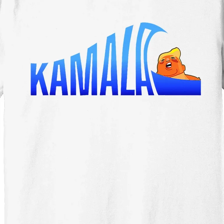 Kamala Blue Wave Over Trump Harris For President Premium T-Shirt