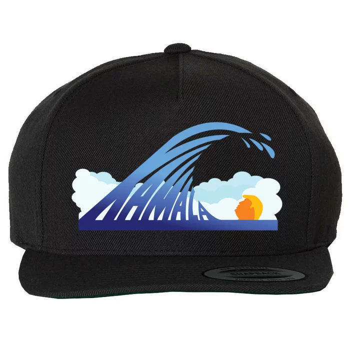 Kamala Blue Wave Gift Wool Snapback Cap