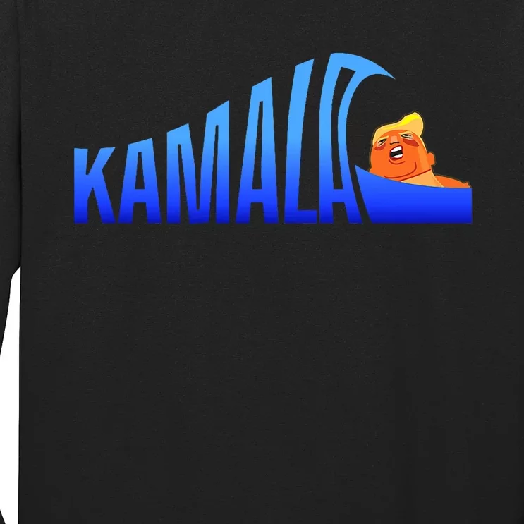 Kamala Blue Wave Over Trump Harris For President Long Sleeve Shirt