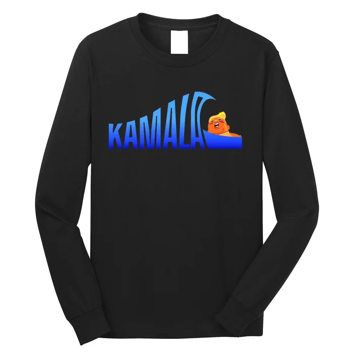 Kamala Blue Wave Over Trump Harris For President Long Sleeve Shirt