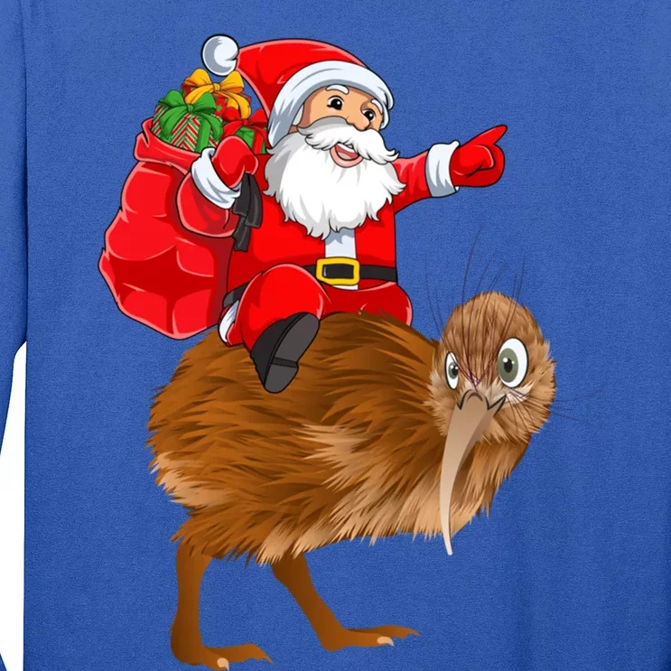 Kiwi Bird Xmas Squad Funny Santa Riding Kiwi Christmas Gift Long Sleeve Shirt