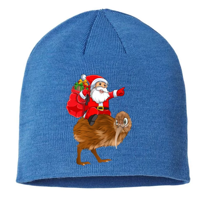 Kiwi Bird Xmas Squad Funny Santa Riding Kiwi Christmas Gift 8 1/2in Sustainable Knit Beanie