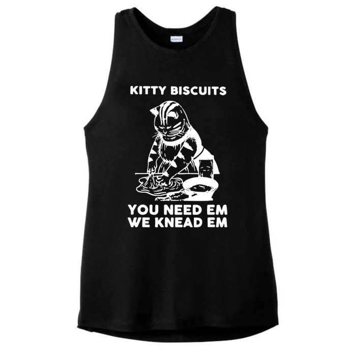 Kitty Biscuits You Need Em We Knead Em Funny Cat Ladies Tri-Blend Wicking Tank