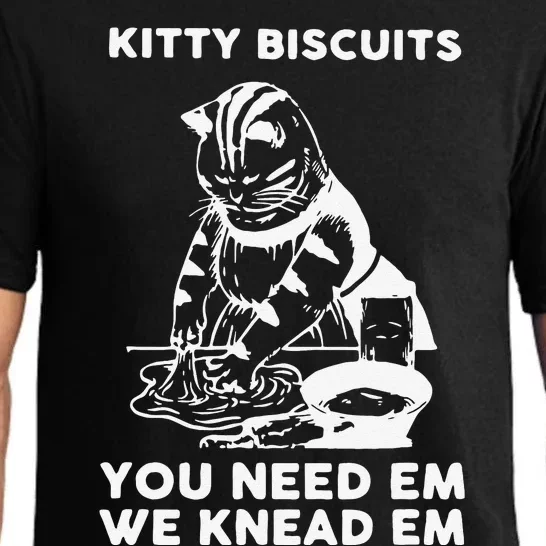 Kitty Biscuits You Need Em We Knead Em Funny Cat Apparel Pajama Set