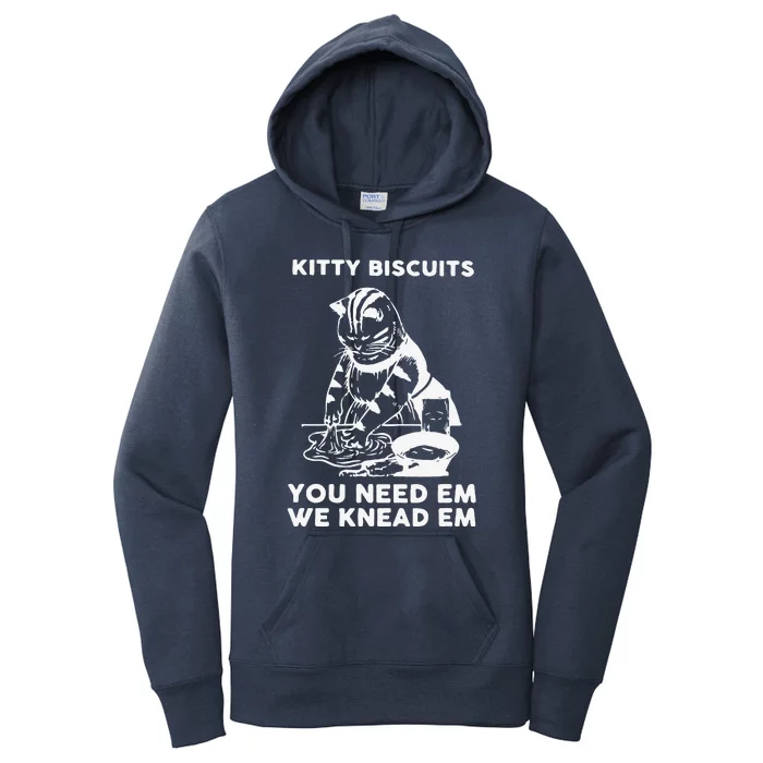 Kitty Biscuits You Need Em We Knead Em Funny Cat Apparel Women's Pullover Hoodie