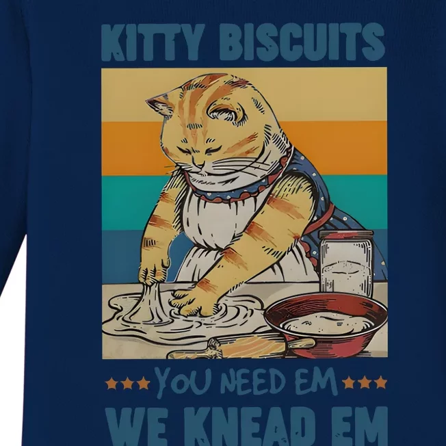 Kitty Biscuits You Need Em We Knead Em Baby Long Sleeve Bodysuit