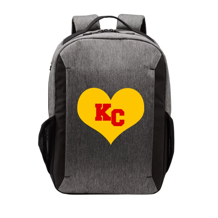 KC Football Heart Kansas City Fan Vector Backpack