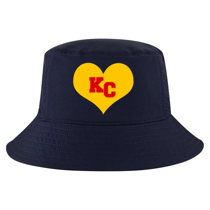 KC Football Heart Kansas City Fan Cool Comfort Performance Bucket Hat