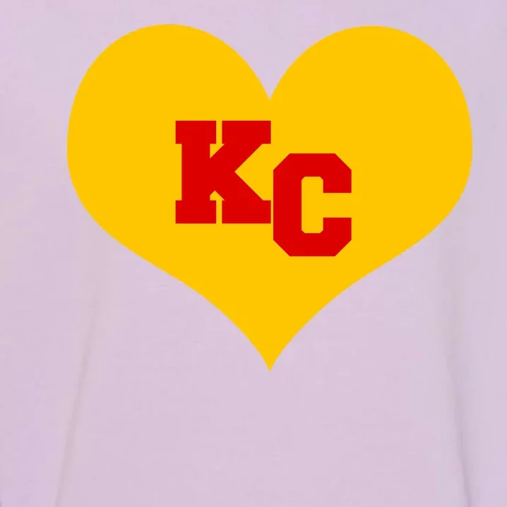 KC Football Heart Kansas City Fan Garment-Dyed Sweatshirt