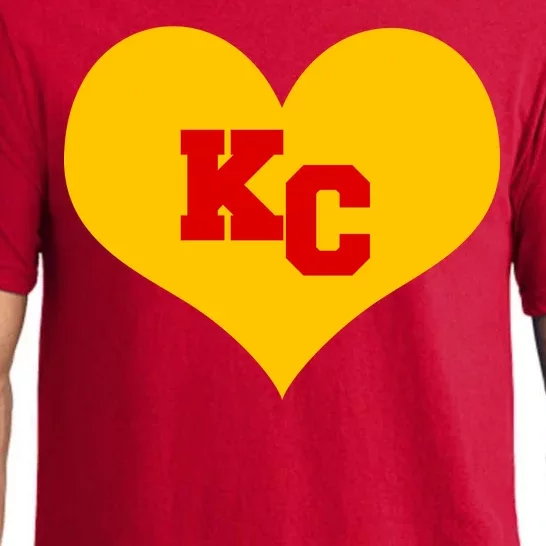 KC Football Heart Kansas City Fan Pajama Set