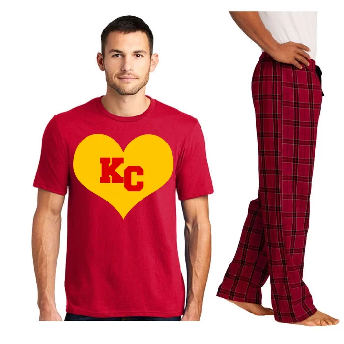 KC Football Heart Kansas City Fan Pajama Set