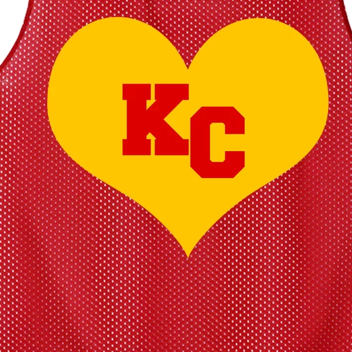 KC Football Heart Kansas City Fan Mesh Reversible Basketball Jersey Tank