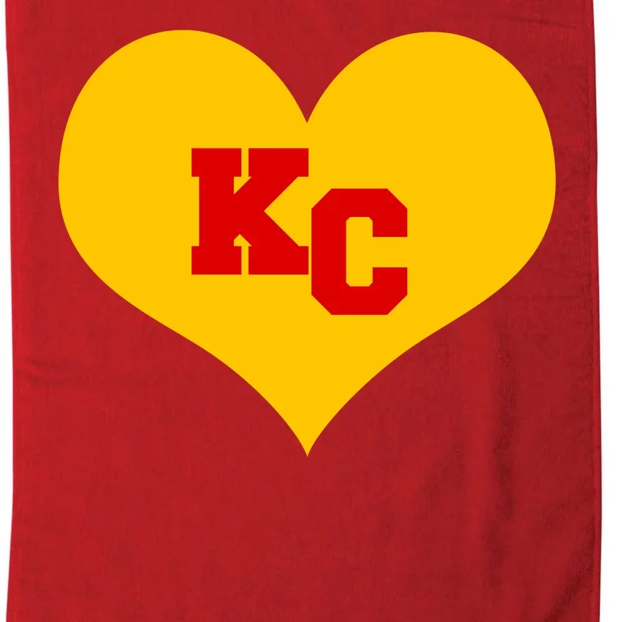 KC Football Heart Kansas City Fan Platinum Collection Golf Towel