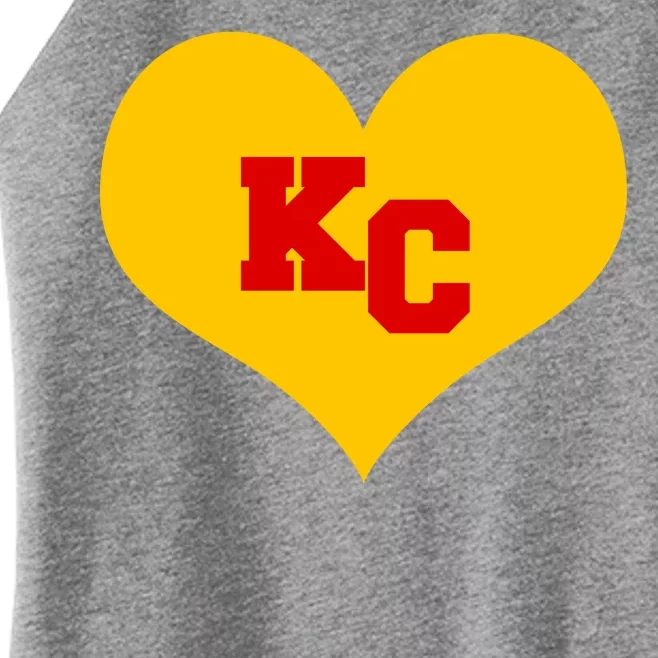 KC Football Heart Kansas City Fan Women’s Perfect Tri Rocker Tank