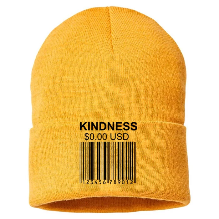 Kindness Costs 0.00 USD Sustainable Knit Beanie