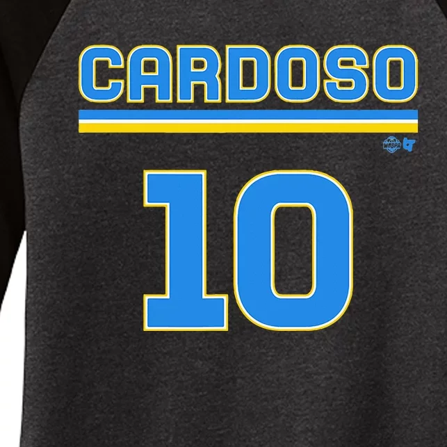 Kamilla Cardoso 10 Chicago Basketball Women's Tri-Blend 3/4-Sleeve Raglan Shirt