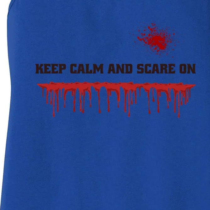 Keep Calm And Scare On Gift Women's Racerback Tank