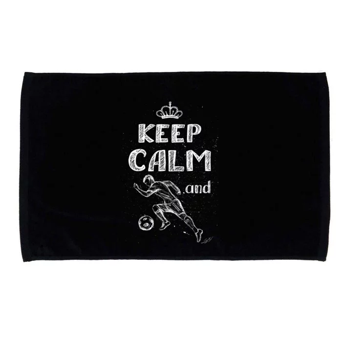 Keep Calm And Play Soccer Microfiber Hand Towel