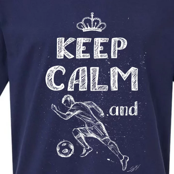 Keep Calm And Play Soccer Sueded Cloud Jersey T-Shirt