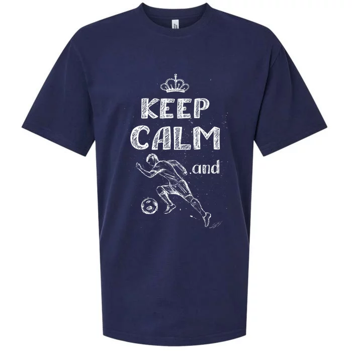 Keep Calm And Play Soccer Sueded Cloud Jersey T-Shirt