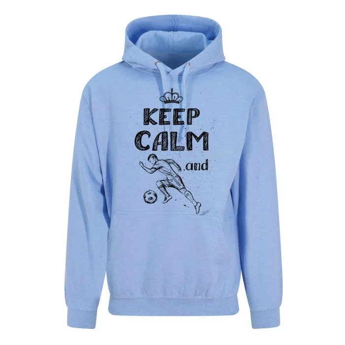 Keep Calm And Play Soccer Unisex Surf Hoodie