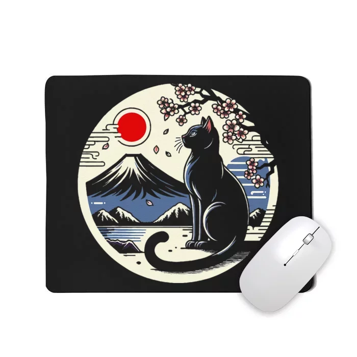 Kawaii Cat Anime Japanese Retro Funny Cat Gift Mousepad