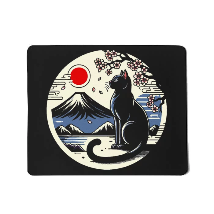 Kawaii Cat Anime Japanese Retro Funny Cat Gift Mousepad