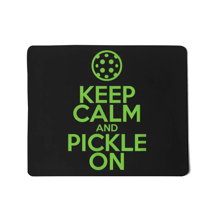 Keep Calm And Pickle On Pickleball TShirt With Pickle Ball Mousepad